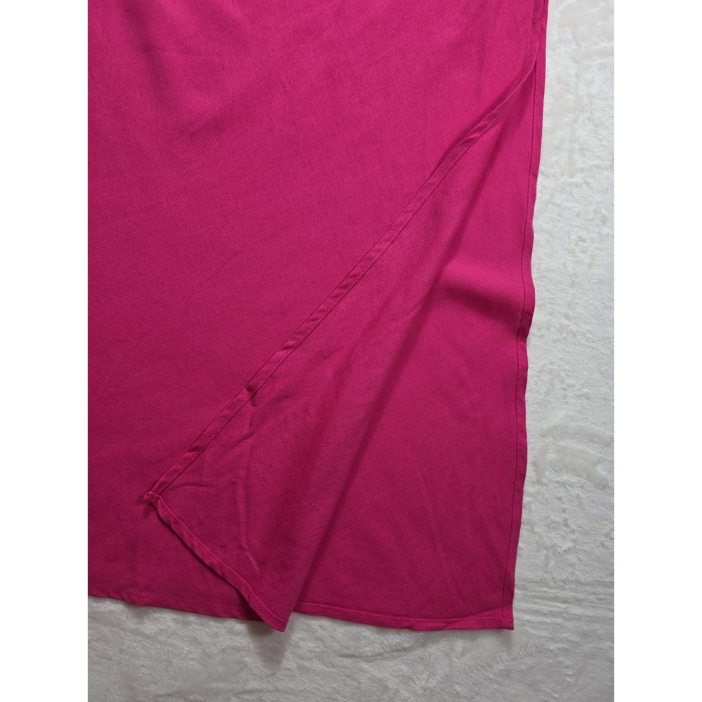 Lucy Paris Sabrina One Shoulder Maxi Dress Fuchsia Pink M NWT $125 - Picture 13 of 13